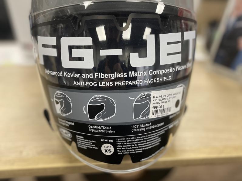 HJC-FGJET GREY NARDO XS