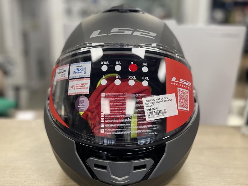 CASQUE LS2 FF399 VALIANT MAT GREY TAILLE S